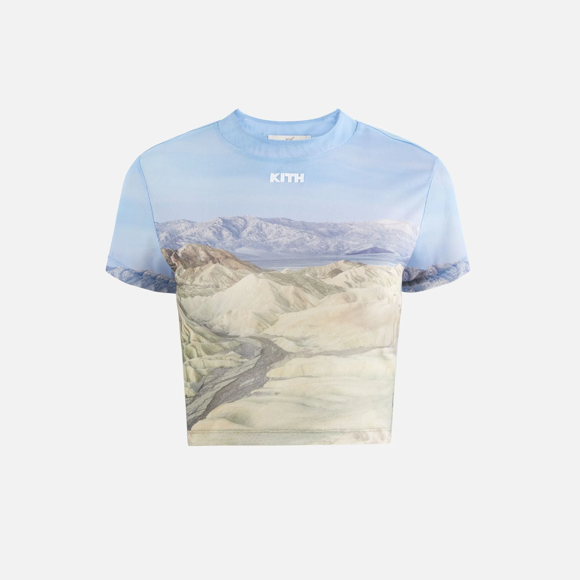 Kith Women Desert Landscape Mulberry Mesh Tee - Larimar sold by Kith