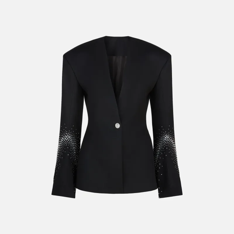 The Attico Blazer - Black / Silver sold by Kith