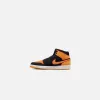 Nike Air Jordan 1 Mid Se V2 - Black / Vivid Orange Cardina sold by Kith