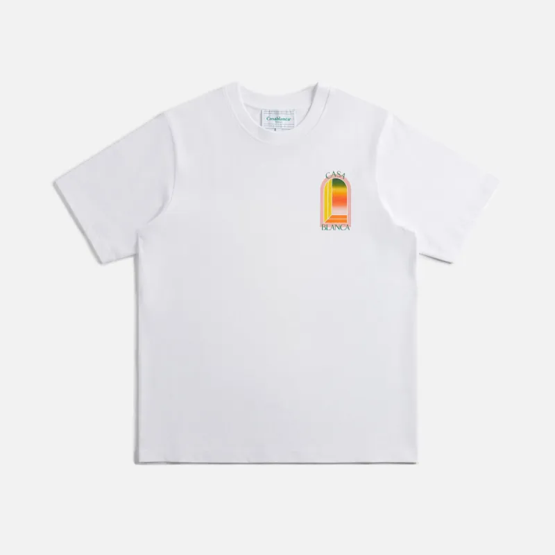 Casablanca Gradient Arch Logo Printed Tee - White sold by Kith