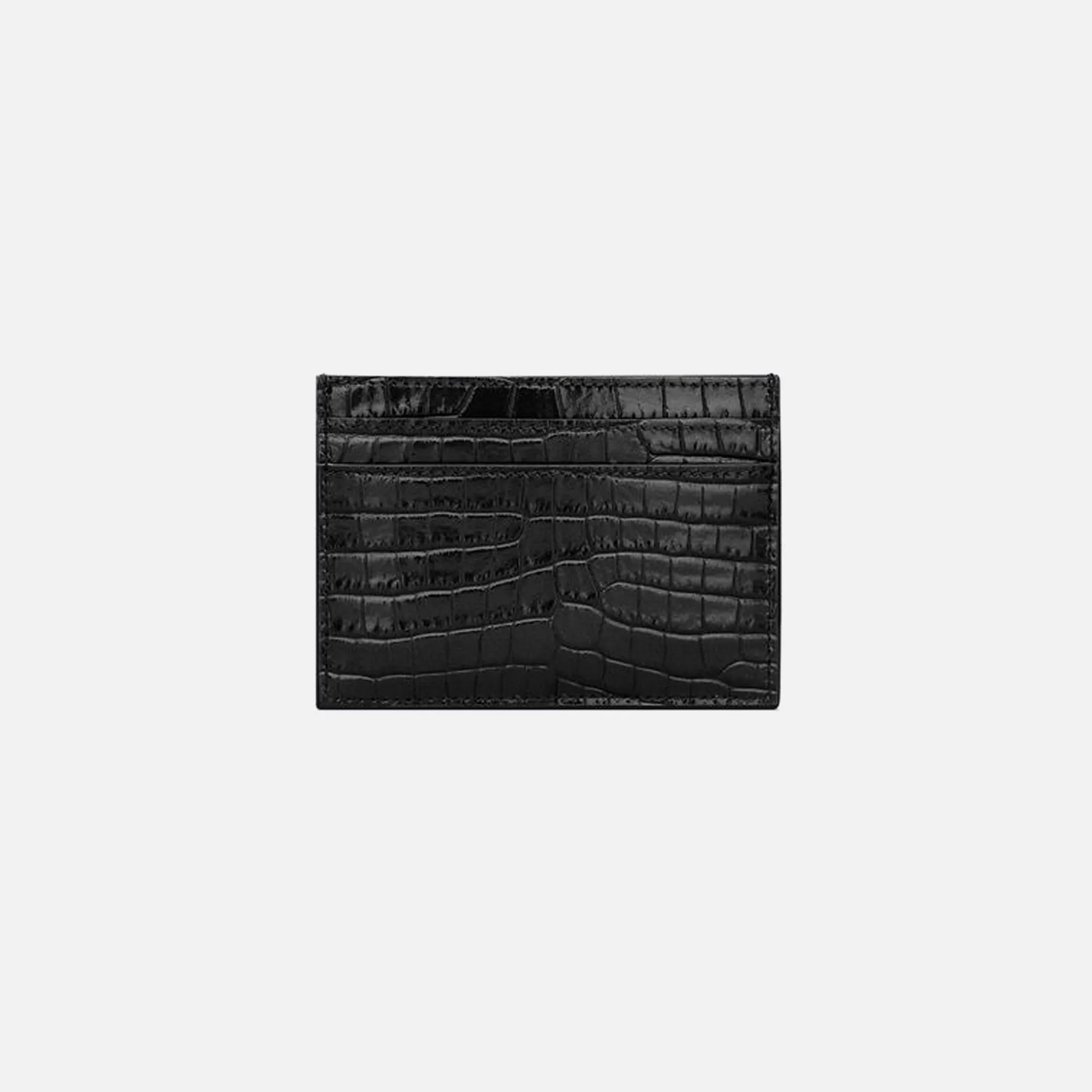 Saint Laurent YSL (172Y) Croc Print Card Holder - Nero sold by Kith product image thumbnail 2