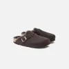 Birkenstock WMNS Boston Shearling Suede - Mocha / Mocha sold by Kith