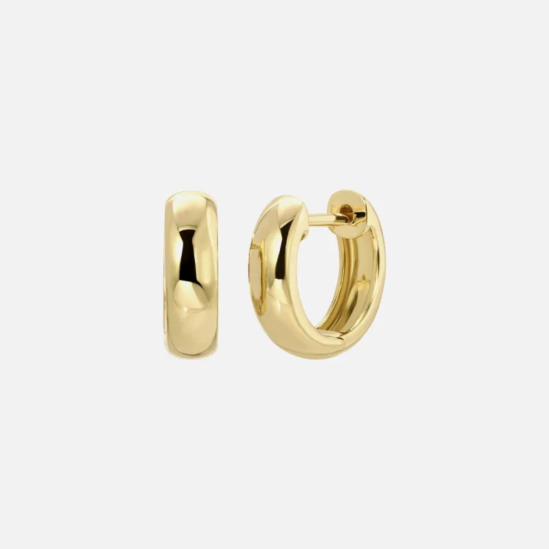 Isa Grutman Mini Huggie Hoops 14K Gold - Yellow Gold sold by Kith