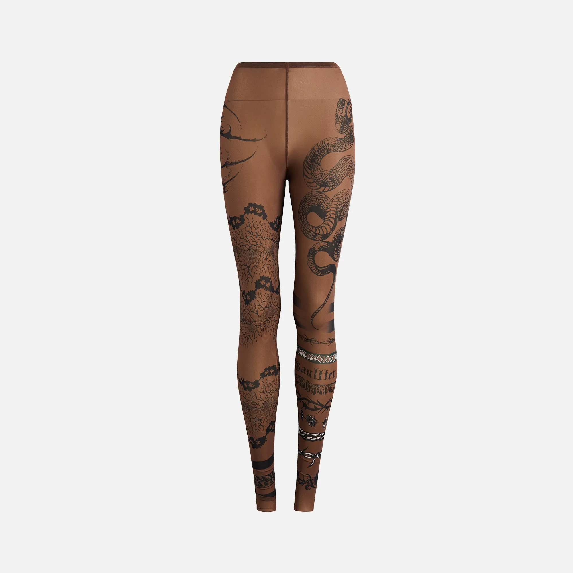 Jean Paul Gaultier x KNWLS Legging Printed Trompe L'Ceil Tattoo - Ebene sold by Kith