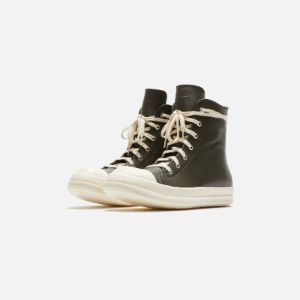 Rick Owens Scarpe in Pelle Sneakers - Forest / Milk / Milk sold by Kith