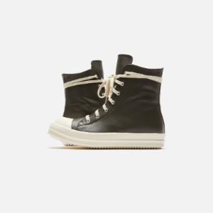 Rick Owens Scarpe in Pelle Sneakers - Forest / Milk / Milk sold by Kith