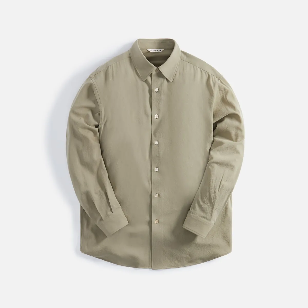 AURALEE HARD TWIST WOOL VIYELLA SHIRT