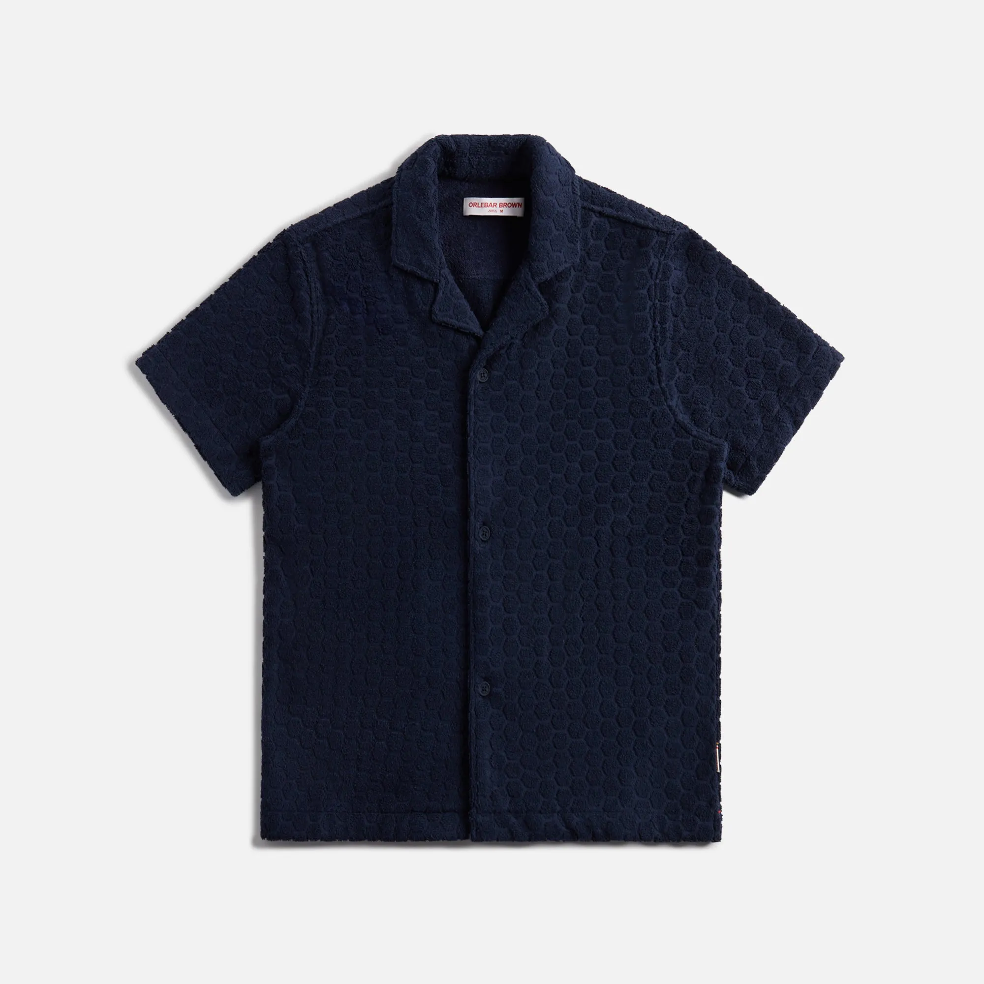 Orlebar Brown Howell Atom Towelling Shirt - Night Iris sold by Kith