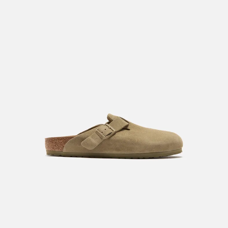 Birkenstock Boston Suede - Faded Khaki sold by Kith