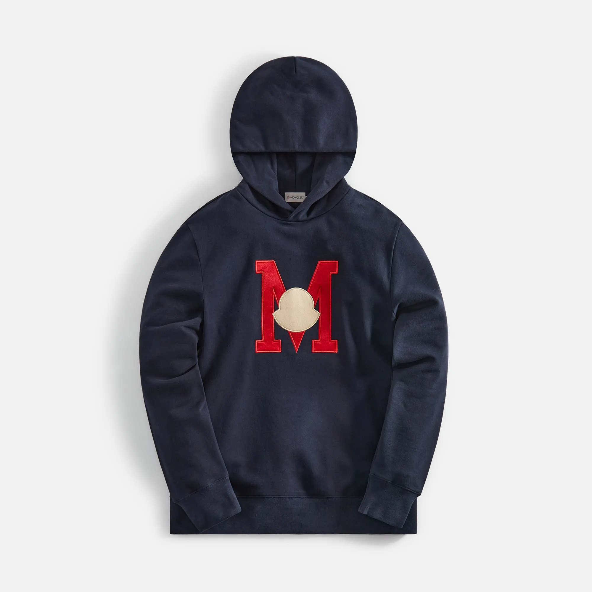 Moncler Embroidered Monogram Hoodie - Navy sold by Kith