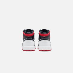 Nike GS Air Jordan 1 Mid - White / Gym Red / Black sold by Kith
