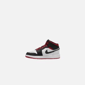 Nike GS Air Jordan 1 Mid - White / Gym Red / Black sold by Kith