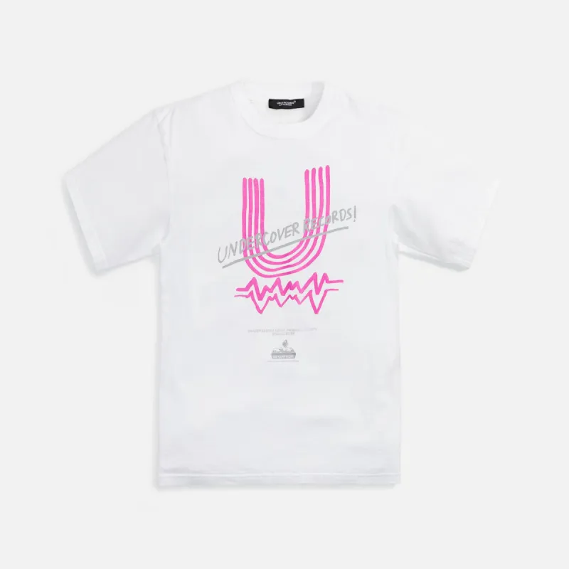 Undercover Records Tee - White / Pink sold by Kith