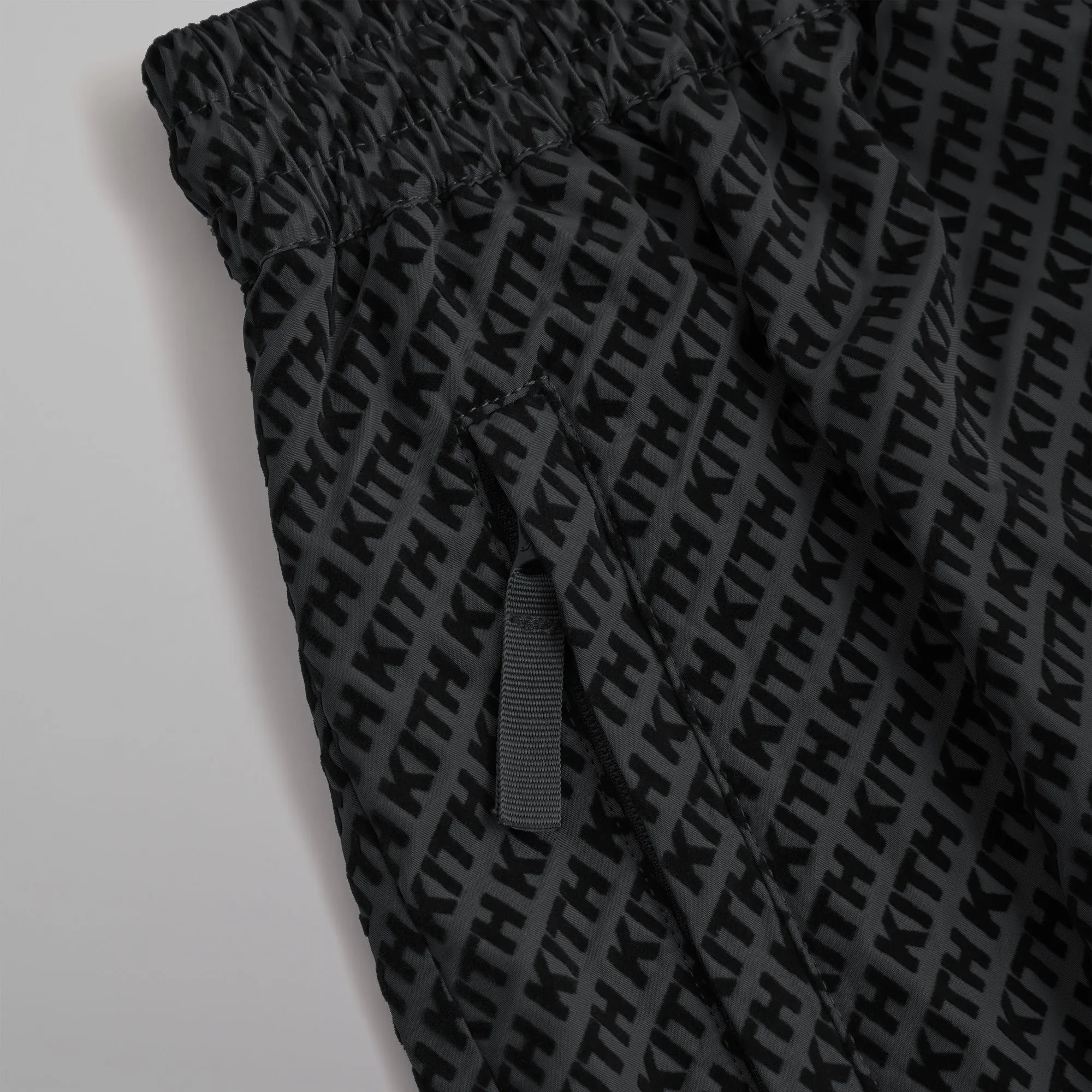 Kith Flocked Italic Monogram Davon Pant - Black sold by Kith product image thumbnail 4