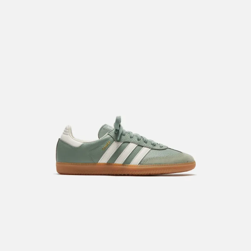 adidas Originals WMNS Samba OG - Silver Green / Chalk White / Gum sold by Kith