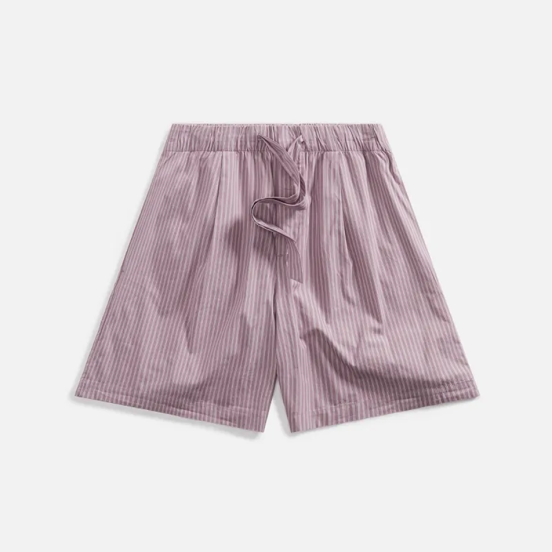 Tekla Short Pleat - Mauve Stripes sold by Kith