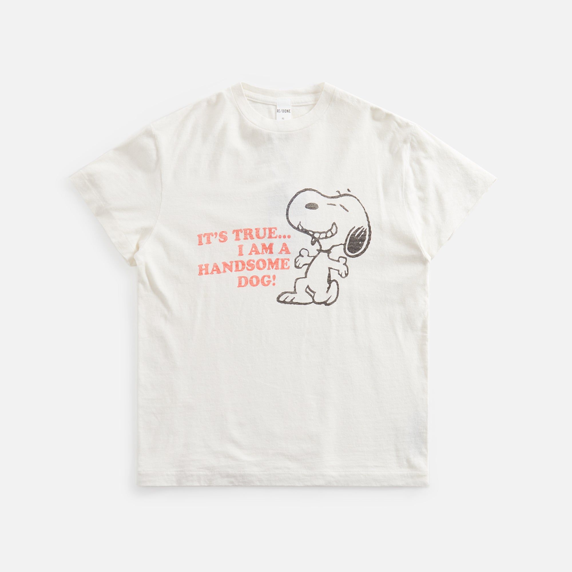 ReDone Classic Snoopy Handsome Tee - Vintage White sold by Kith