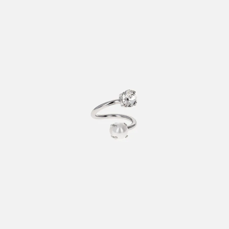Justine Clenquet Annie Ring - Palladium sold by Kith