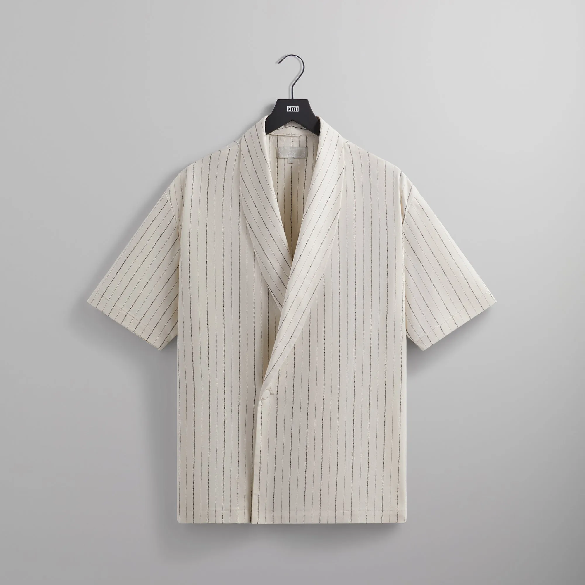 Kith Striped Twill Thompson Crossover Shirt - Sandrift PH sold by Kith