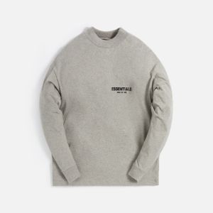 Essentials Long Sleeve Tee - Dark Oatmeal sold by Kith