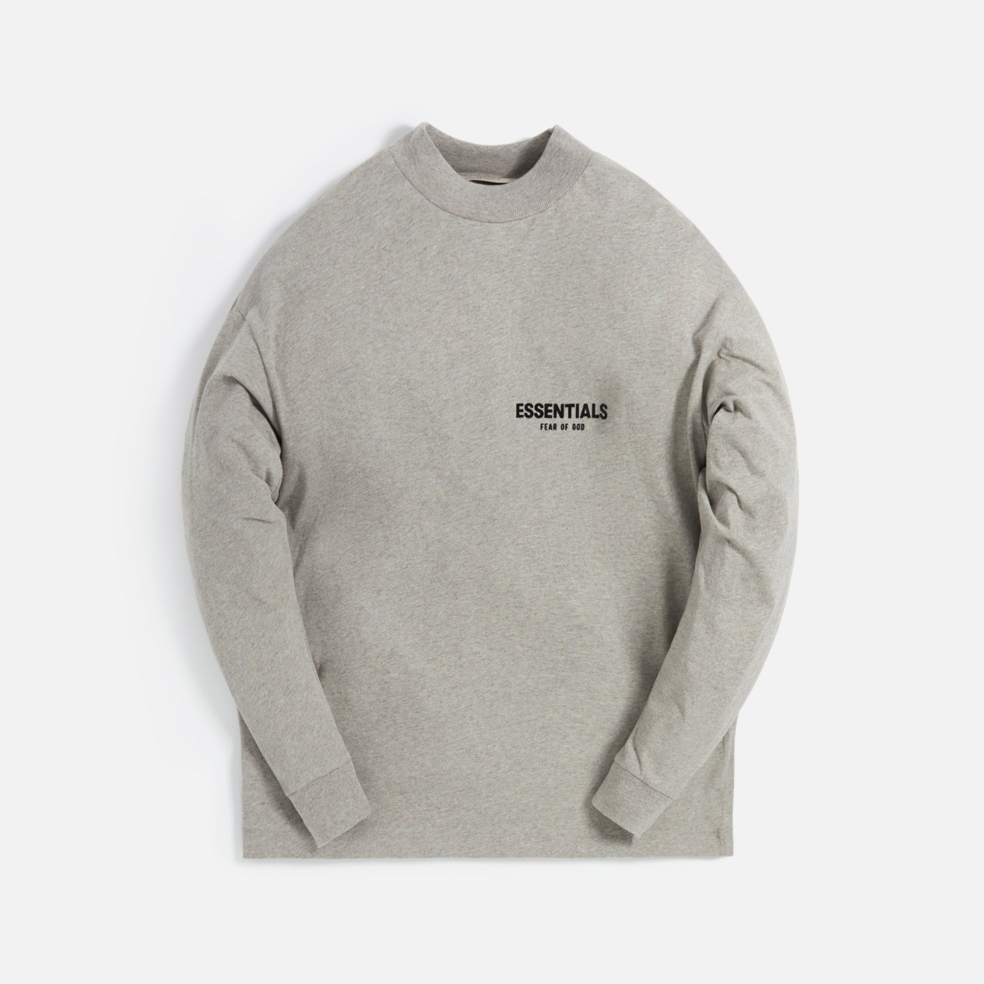 Essentials Long Sleeve Tee - Dark Oatmeal sold by Kith
