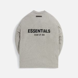 Essentials Long Sleeve Tee - Dark Oatmeal sold by Kith