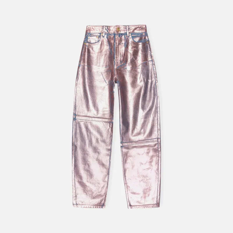 Ganni Foil Denim Stary Pant - Lilac Sachet sold by Kith