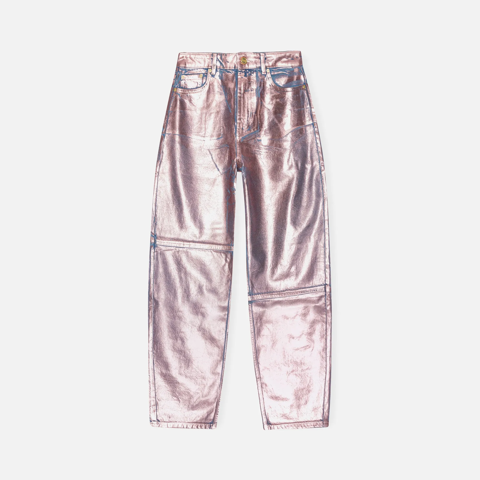 Ganni Foil Denim Stary Pant - Lilac Sachet sold by Kith