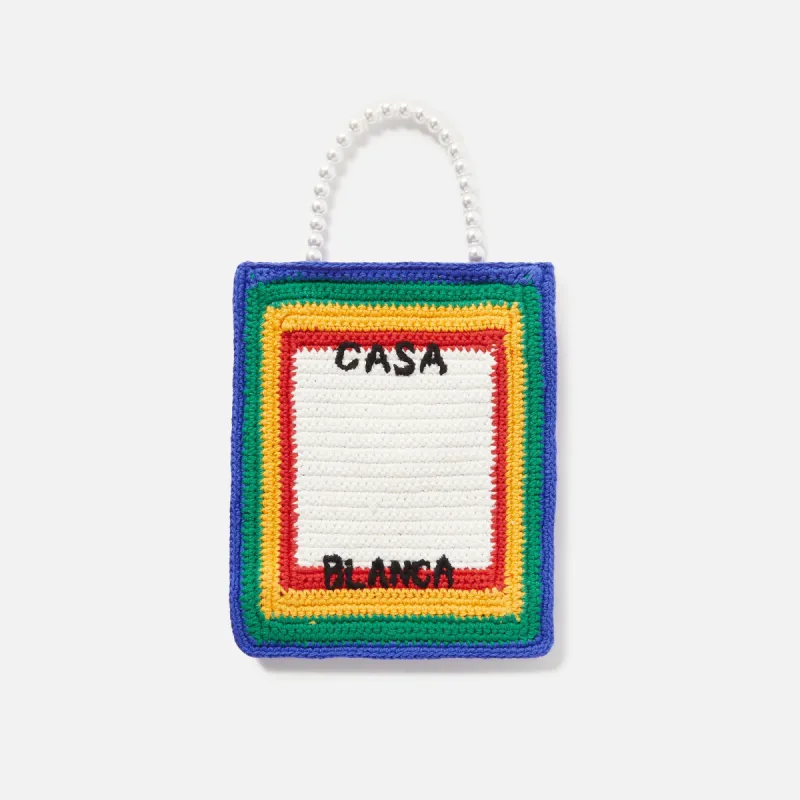 Casablanca Mini Cotton Crochet Bag - Multi sold by Kith