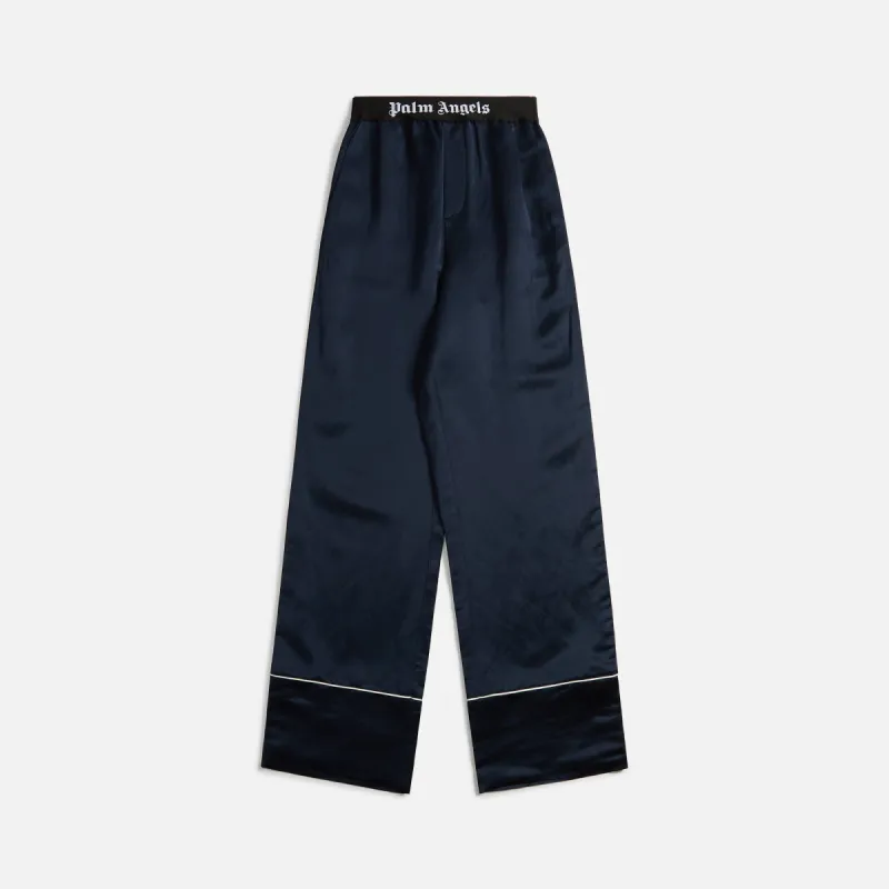 Palm Angels Logo-Jacquard Piped Pajama Pants - Navy sold by Kith