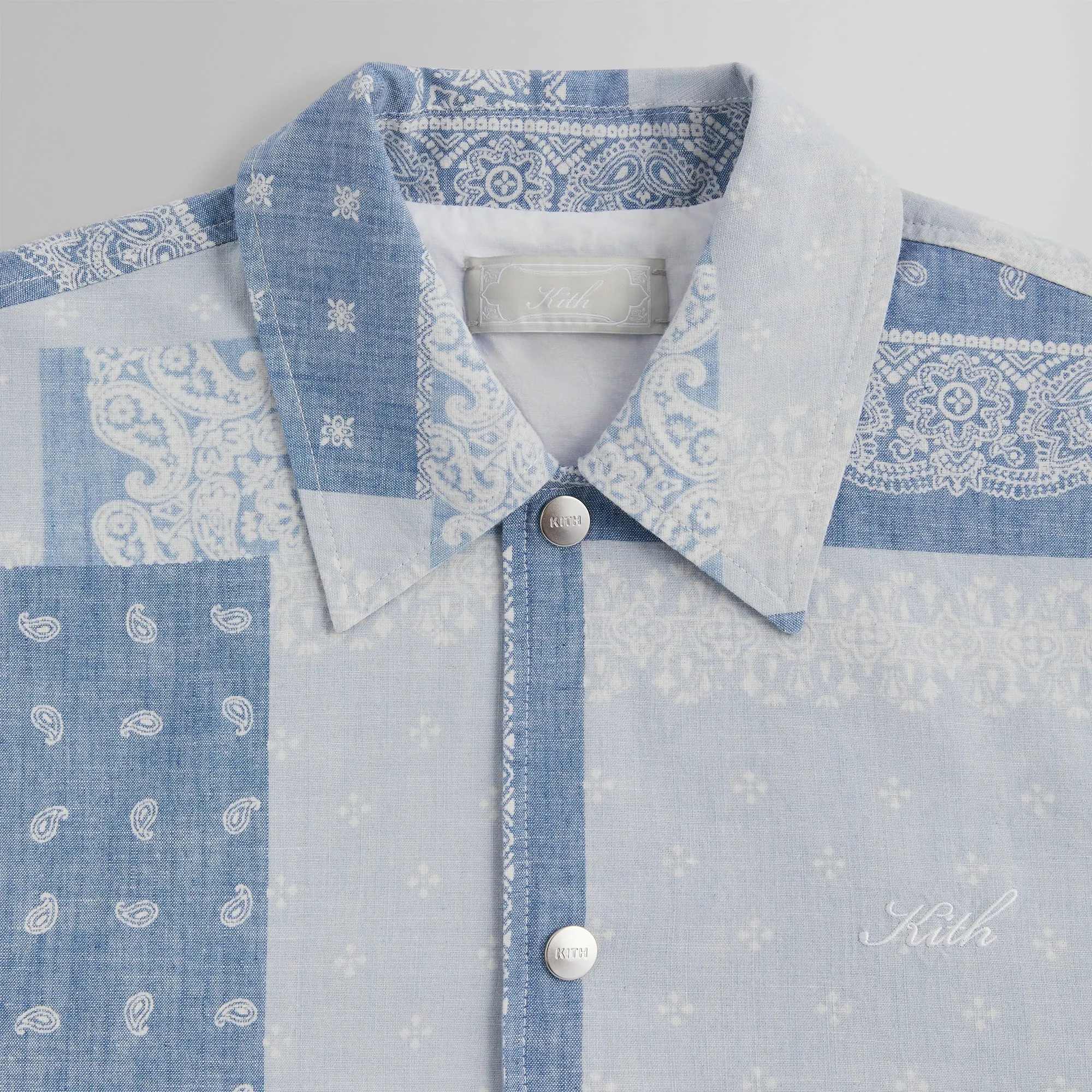 Kith Washed Paisley Coaches Jacket - Light Indigo PH sold by Kith product image thumbnail 3
