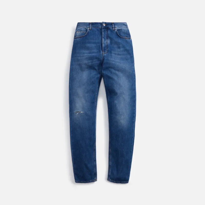 Loewe Washed Denim Trousers Indigo - Blue sold by Kith