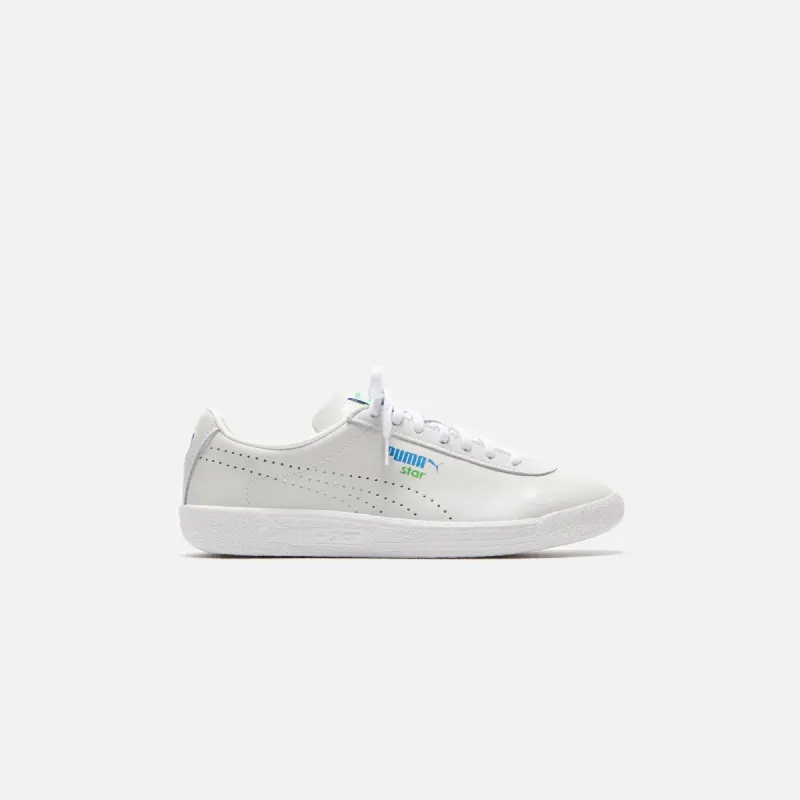 Puma Star Tennis Whites - White / Ultra Blue / Puma Green sold by Kith