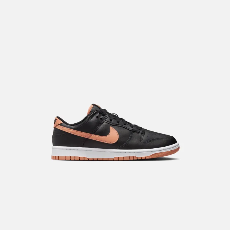 Nike Dunk Low Retro - Black / Amber Brown / White sold by Kith