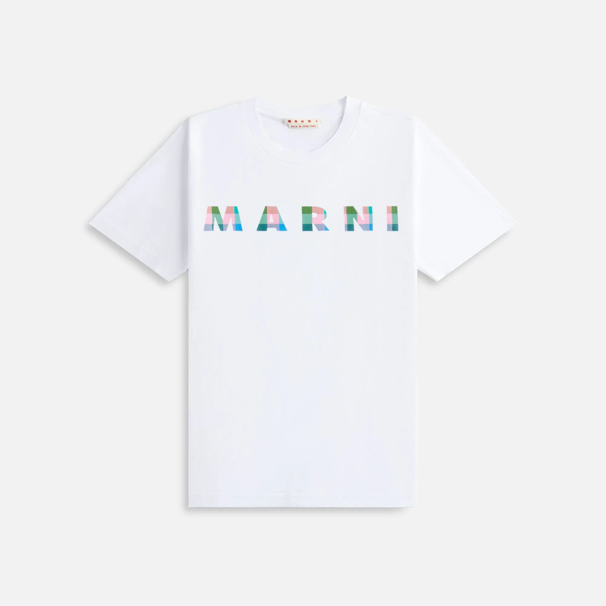 Marni Gingham Jersey Tee - Lily White sold by Kith