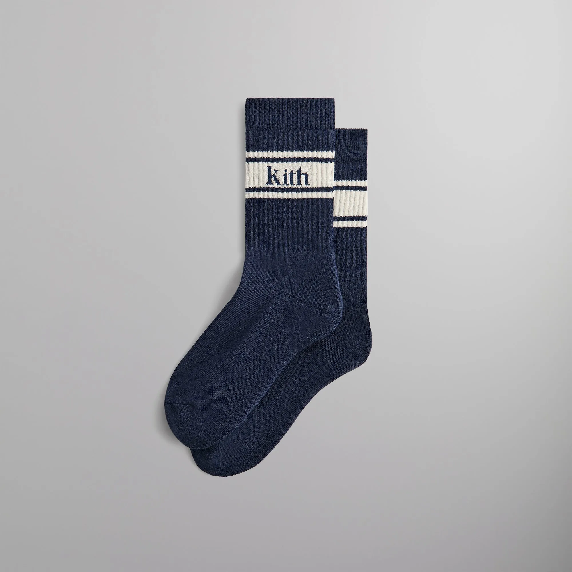 Kith Serif Jacquard Striped Crew Socks - Innate sold by Kith