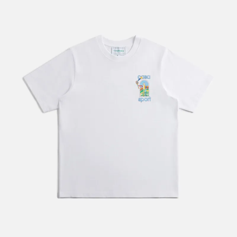 Casablanca Le Jeu Colore Screen Printed Tee - White sold by Kith