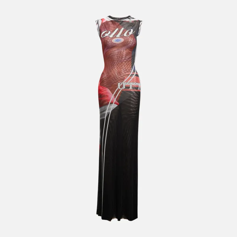 Ottolinger Mesh Maxi Dress - Soccer Print made by Ottolinger