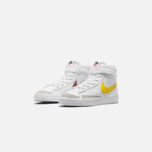 Nike Blazer Mid 77 - White / Pecan / Vivid Sulphur sold by Kith