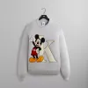 Disney | Kith for Mickey & Friends Mickey K Crewneck Sweater - Light Heather Grey sold by Kith