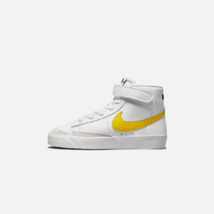 Nike Blazer Mid 77 - White / Pecan / Vivid Sulphur sold by Kith