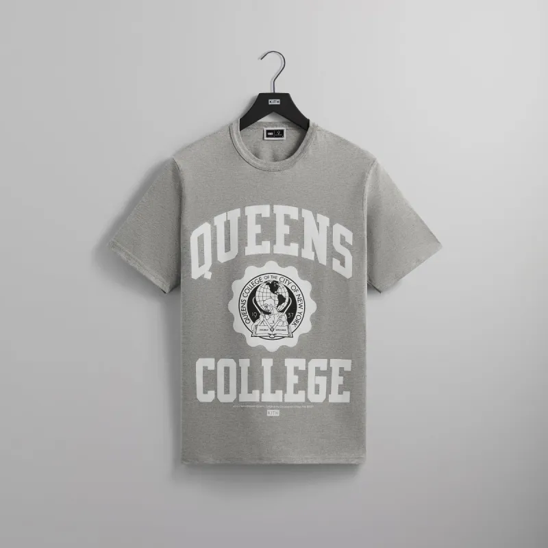 Kith for CUNY Queens College Champion Tee - Light Heather Grey sold by Kith