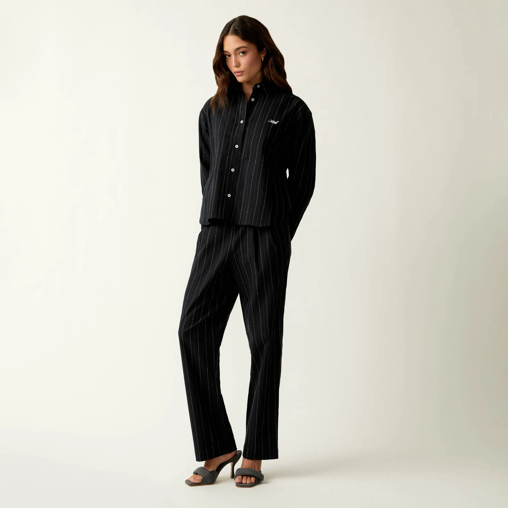 Kith Women Miles Pinstripe Pants - Ink sold by Kith product image thumbnail 3