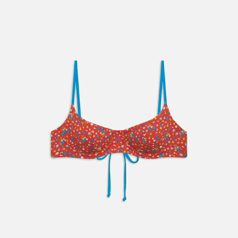 Frankies Bikinis Cola Underwire Balconette Bikini Top - Seaside Farm sold by Kith