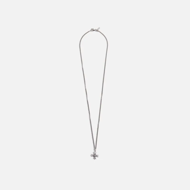 Emanuele Bicocchi Crest + Crystal Necklace - Silver sold by Kith