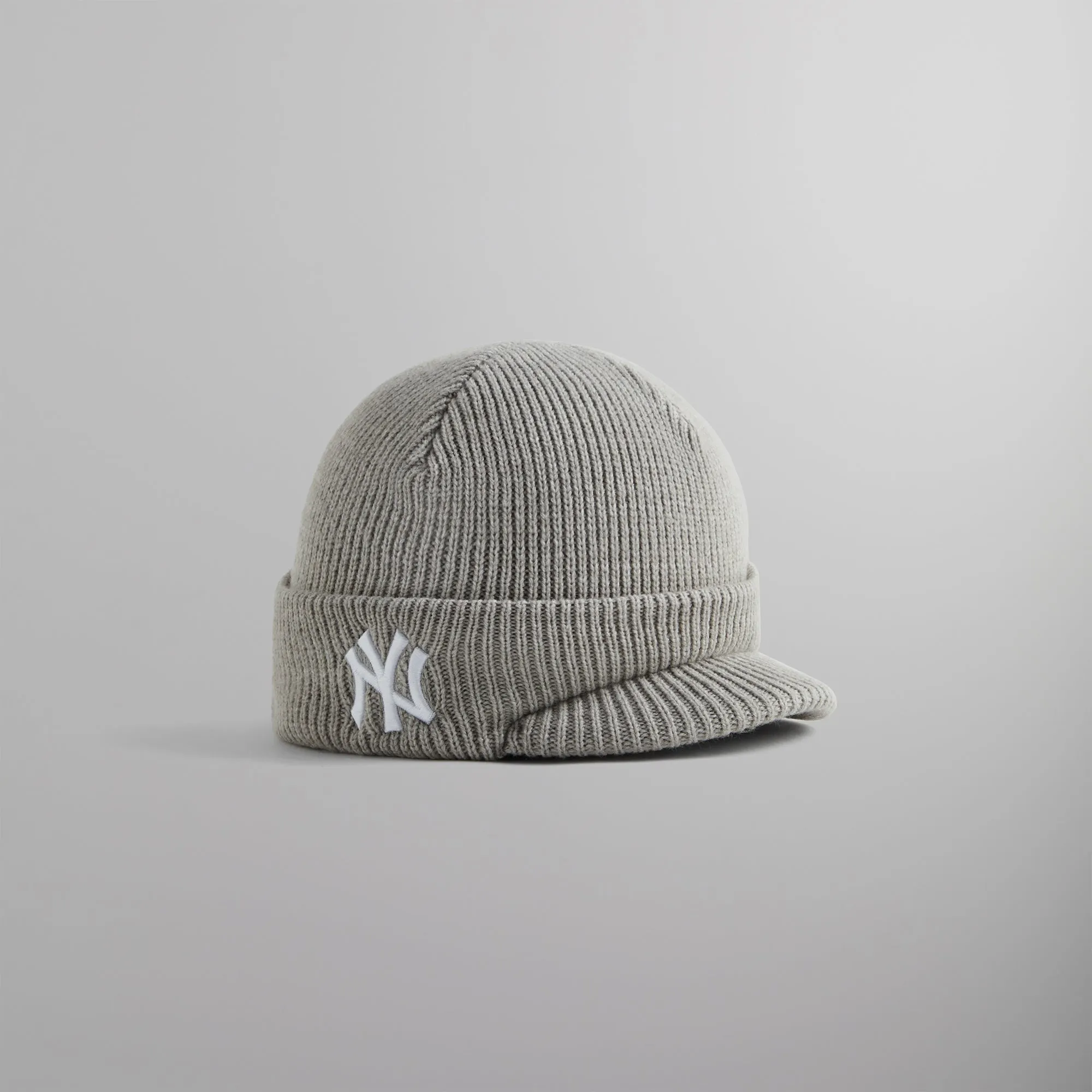 Kith for the New York Yankees Visor Beanie - Light Heather Grey sold by Kith product image thumbnail 3