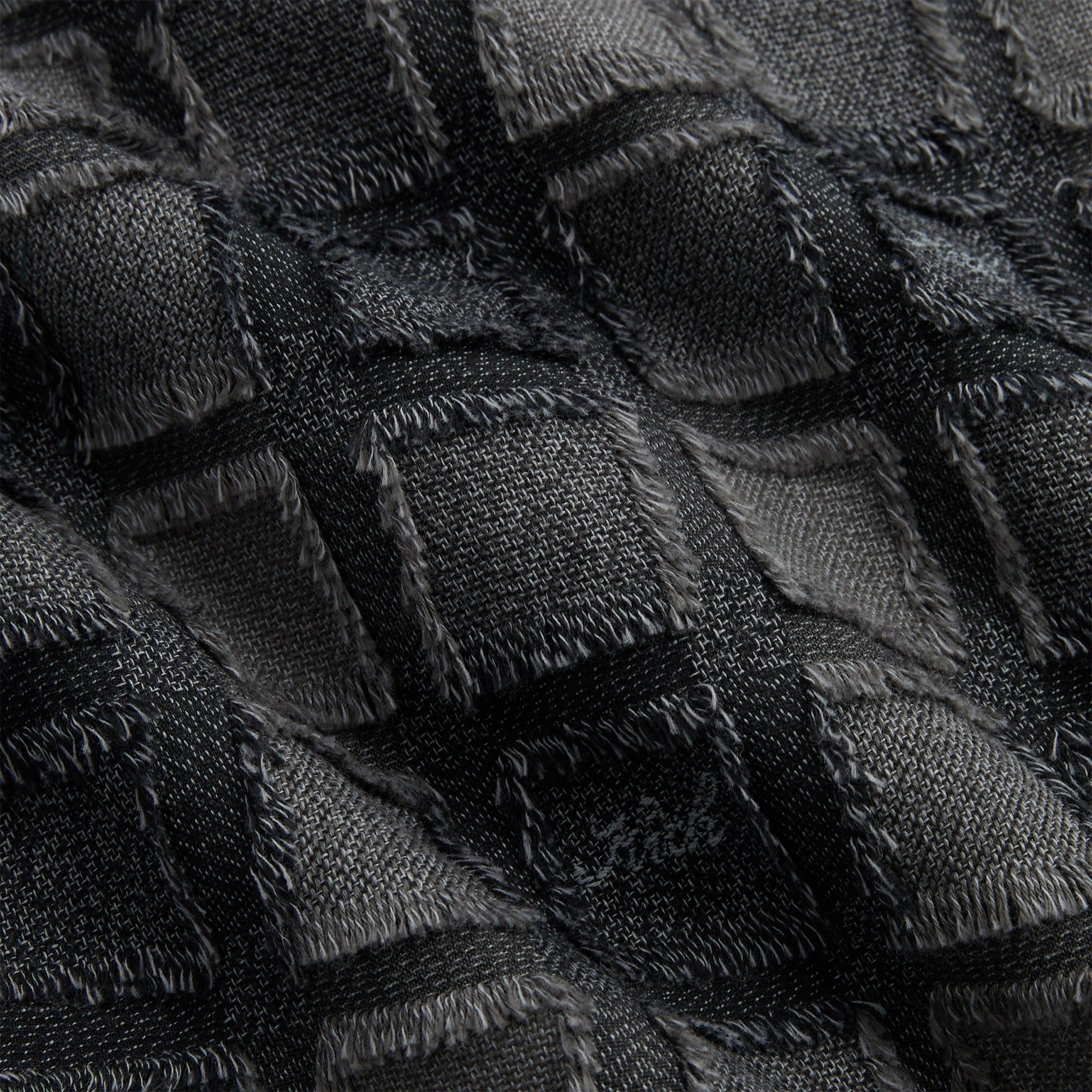 Kith Fils Coupe Check Long Sleeves Boxy Collared Overshirt - Black PH sold by Kith product image thumbnail 6