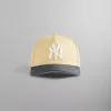 Kith & New Era for the New York Yankees Raffia 9FORTY A-Frame Snapback - Sandrift sold by Kith