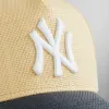 Kith & New Era for the New York Yankees Raffia 9FORTY A-Frame Snapback - Sandrift sold by Kith