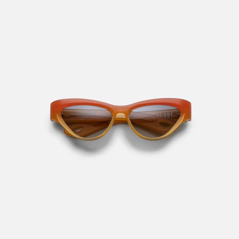 Jacques Marie Mage Slade Crush Frame Brandy Gradient Lens Silver Hardware - Orange made by Kith
